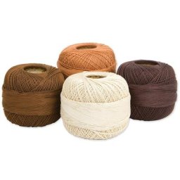 Lot de fil coton Woll Butt Diana, marron