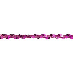 Ruban de paillettes, rose vif, largeur : 10 mm, longueur : 3 m