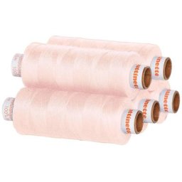 buttinette Lot de 5 bobines de fil à coudre universel, rose clair, grosseur : 100