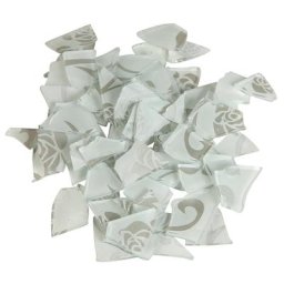 Mosaïque rétro, blanc/argent, 2-3 cm, 100 g