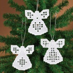 Kit créatif Suspension Hardanger ""anges"", 3 pièces