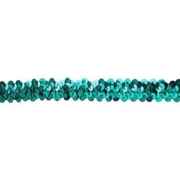 Ruban élastique à paillettes, pétrole, 20 mm, 3 m