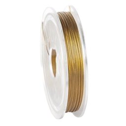 Fil pour bijoux, doré, 0,4 mm, 5 m