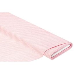 Tissu coton ""mini losange"", de la série ""Mona"", rose clair/blanc