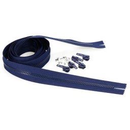 buttinette Set fermeture à glissière sans fin, bleu marine, longueur : 2 m