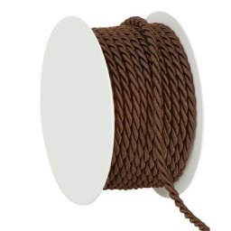Cordelette, marron, 4 mm, 10 m