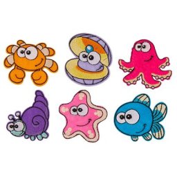 buttinette Écussons ""animaux de la mer"", 4 - 5 cm, 6 pcs.