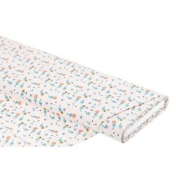 Tissu coton ""petites fleurs"", rose multicolore