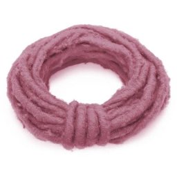 Cordelette en laine feutrée, rose, env. 7 mm Ø, 5 m