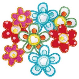 Écussons ""fleurs"", 2,5 - 3,5 cm, 8 pcs.
