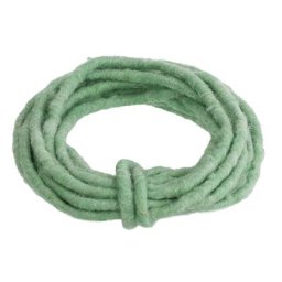 Cordelette en laine feutrée, vert menthe, env. 7 mm, 5 m