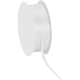 Ruban satin 3 mm, blanc, 20 m
