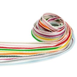Set de rubans tissés, multicolore, 7 mm, 10x 1 m