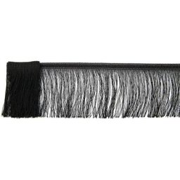 Ruban de franges, noir, 4 m