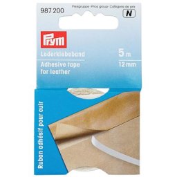 Prym Ruban adhésif pour cuir, autocollant, largeur : 12 mm, longueur : 5 m