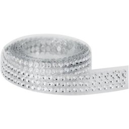Rouleau de strass, cristal, 10 mm, 92 cm