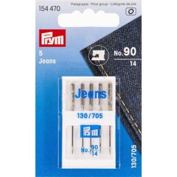 Prym Aiguilles pour machine à coudre ""jeans"", épaisseur : 90, contenu : 5 pièces