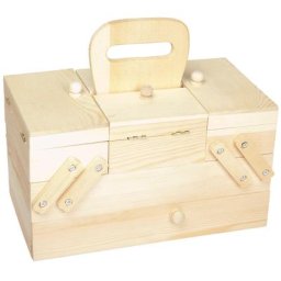 Boîte à couture en bois, 26 x 15 x 15 cm