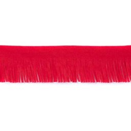 Galon à franges, rouge, 75 mm, 3 m