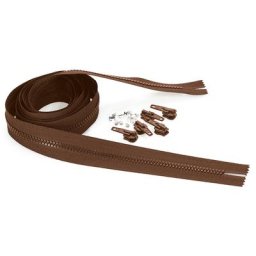 buttinette Set fermeture éclair sans fin, marron, longueur : 2 m