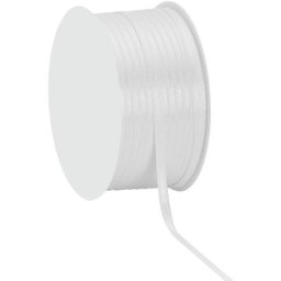 Ruban satin 3 mm, blanc, 50 m