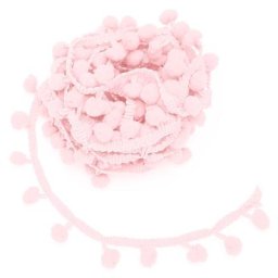Galon de pompons, rose, 20 mm, 5 m