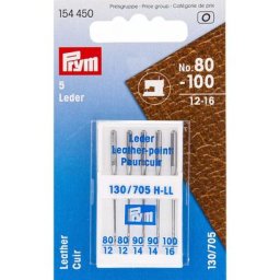Prym Aiguilles machine à coudre pour cuir, 80 - 100, contenu : 5 pièces