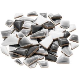 Flip Mini mosaïque en céramique, tons gris, 1 - 2 cm, 200 g