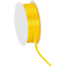Ruban satin 3 mm, jaune, 20 m