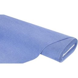 Tissu sweat ""Basic"", avec envers doux et gratté, bleu jeans chiné