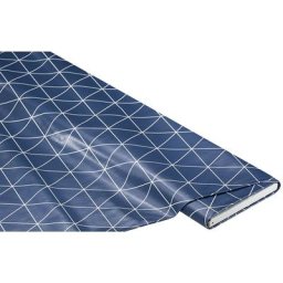 Linge de table épongeable - toile cirée ""rectangle"", bleu marine