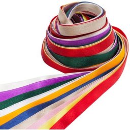 Set de rubans en satin, multicolore