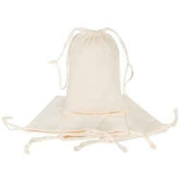 Sachets en coton, écru, 4 pièces