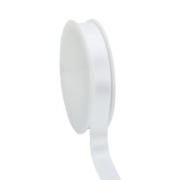 Ruban en satin, blanc, 15 mm, 20 m