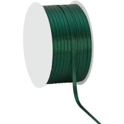 Ruban satin 3 mm, vert foncé, 50 m