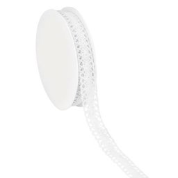 Galon crocheté, blanc, 14 mm, 5 m