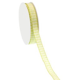 Ruban vichy, vert clair, 10 mm, 10 m