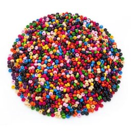 Set de petites perles en bois, 3 mm Ø, 50 g