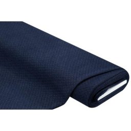 Tissu sweat-shirt matelassé, bleu nocturne mélangé