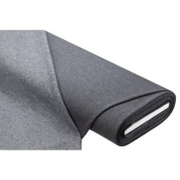 Tissu Sweat-shirt recyclé, anthracite chiné