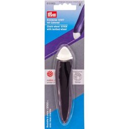 Prym Roulette à craie ""stylo"" avec roue dentée, bleu/blanc