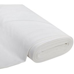 Tissu sweat ""Basic"", avec envers doux et gratté, blanc