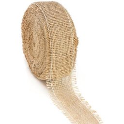 Ruban en toile de jute, nature, 6 cm, 20 m