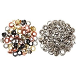 buttinette Set de rechange ""œillets et boutons pression"", 130 pièces