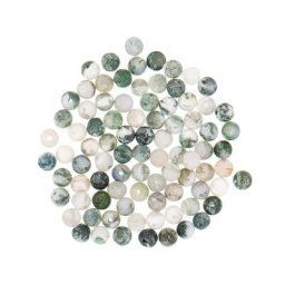 Perles en pierre naturelle, vert, 4 mm Ø, 90 pièces