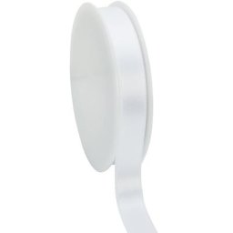 Ruban en satin, blanc, 15 mm, 50 m