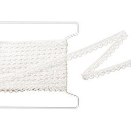 Galon de dentelle aux fuseaux, écru, largeur : 1,3 cm, longueur : 5 m