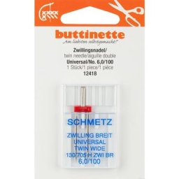 buttinette Aiguille double ""universel"", épaisseur : 100