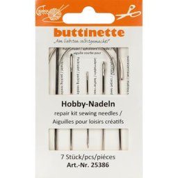 Set d'aiguilles à coudre, épaisseur : 1–2,1 mm, longueur : 4,5–9 cm, 7 pièces