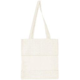 Sac en coton avec bande Aïda, écru
